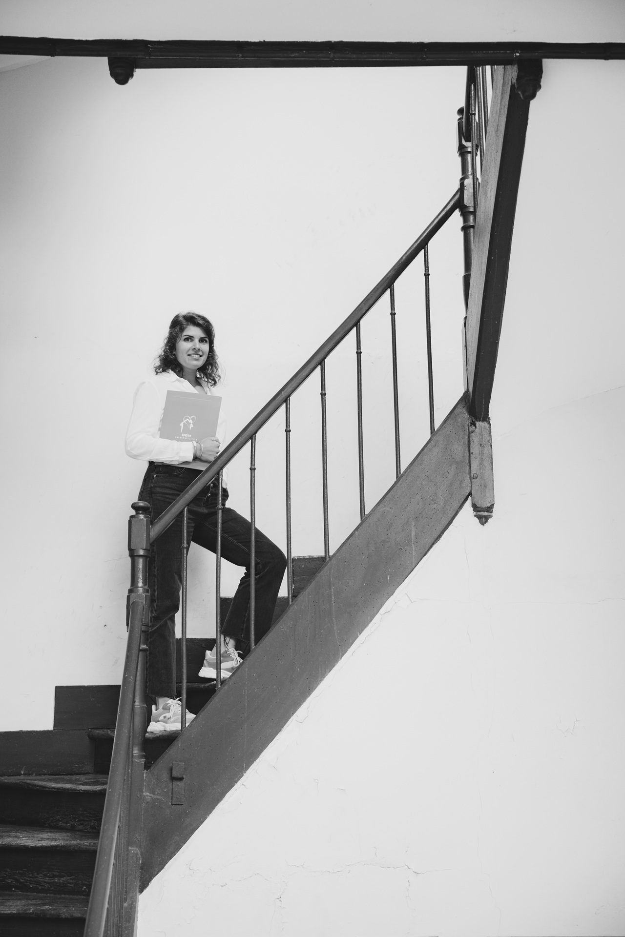 estimation immobilière - agent immobilier escalier